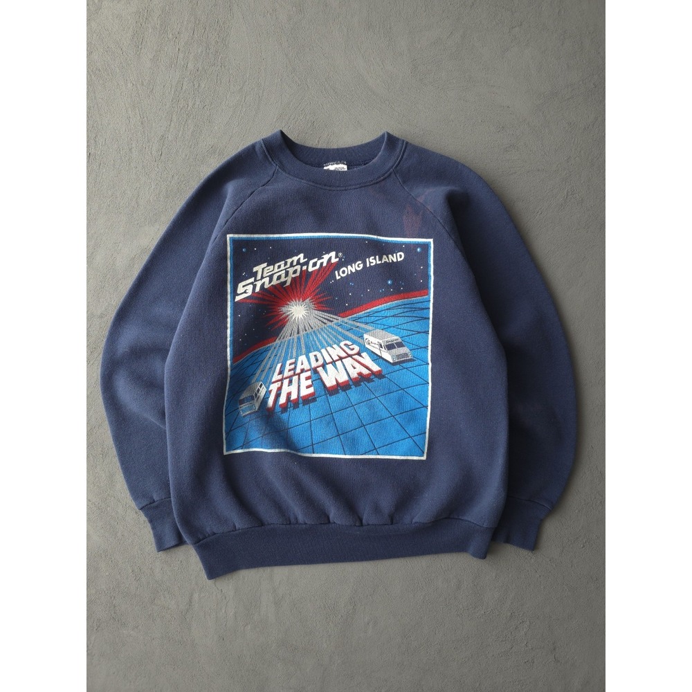 Vintage 90s Team Snap-On Long Island Blue Crewneck Sweatshirt M